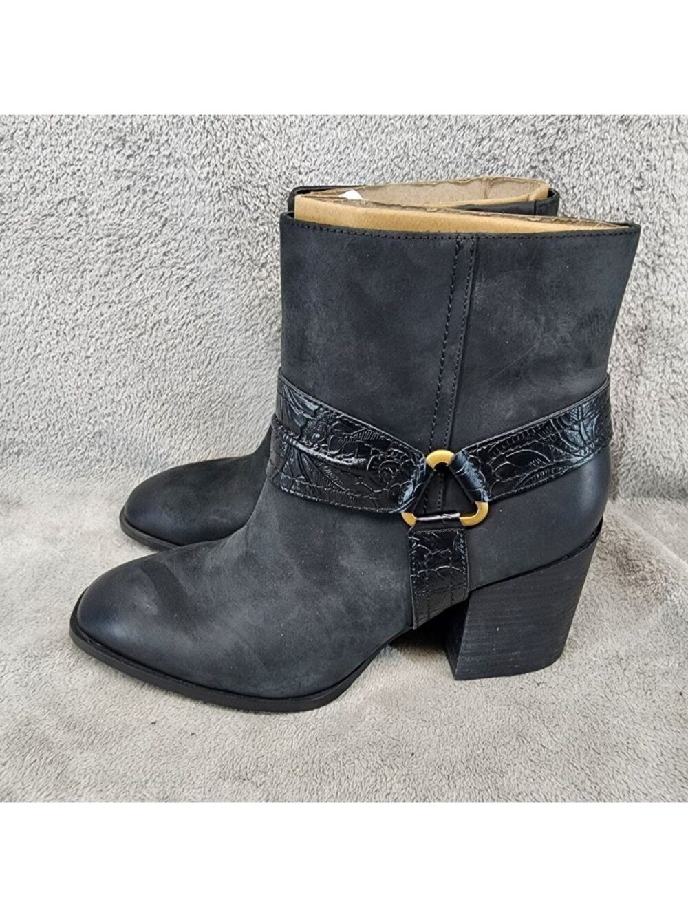 Vionic Shoes Womens Size 8.5 Carnelian Black Leather Water Repellent Boots